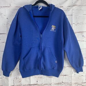 Vintage Kentucky Wildcats Sherpa Lined Zip Hoodie Blue Size Large Sporty Fan